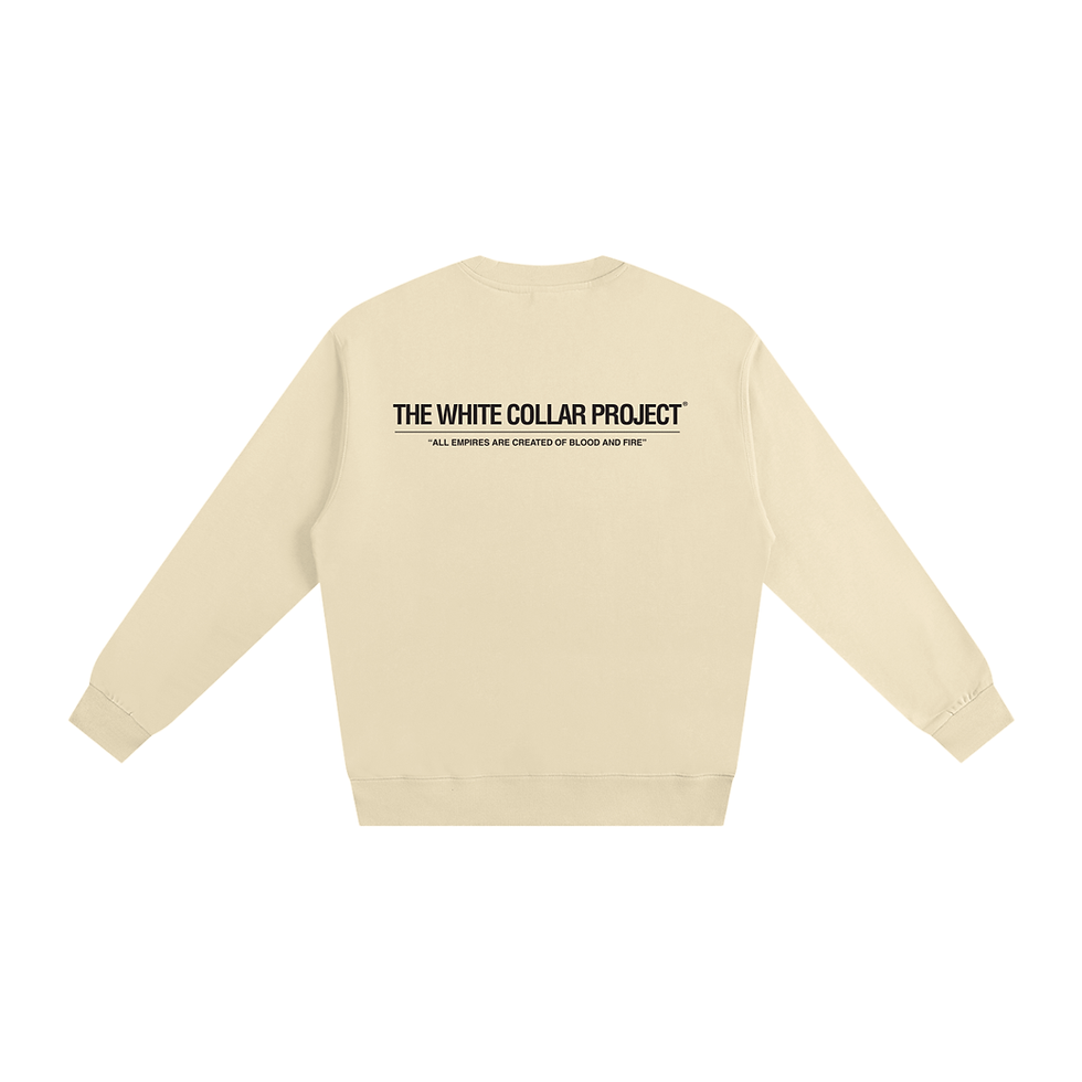 Fil Acoustique Sweatshirt Abricot Back — The White Collar Project