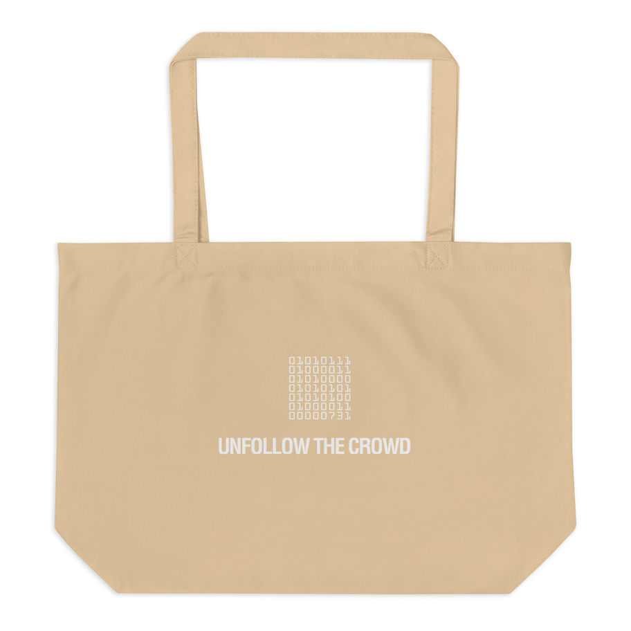 Binary Voix Tote Light Kaki Back — The White Collar Project