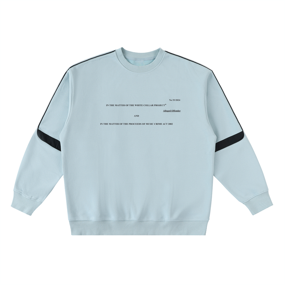 Offender Suppose Sweatshirt Blue Front — The White Collar Project