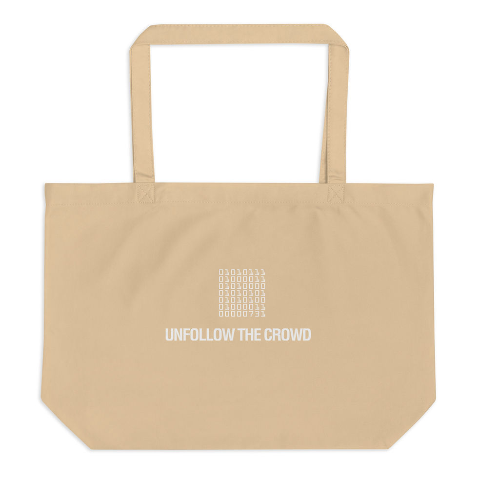 Binary Voix Tote Light Kaki Front — The White Collar Project