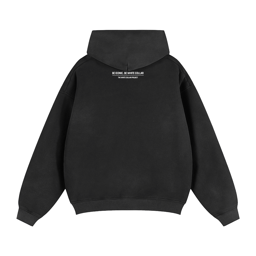 Empire Iconique Vintage Zip Hoodie Black Back — The White Collar Project
