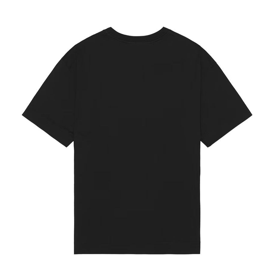 Back view of Givenchy Regular Fit black T-shirt showing clean panel and straight hem