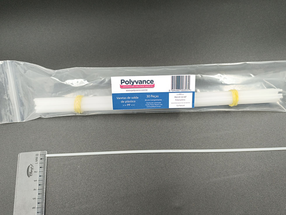 Thumbnail: R02-01-03-NT 30 Peças Vareta de solda Plástico PP  redonda 3 mm diâm cor natural