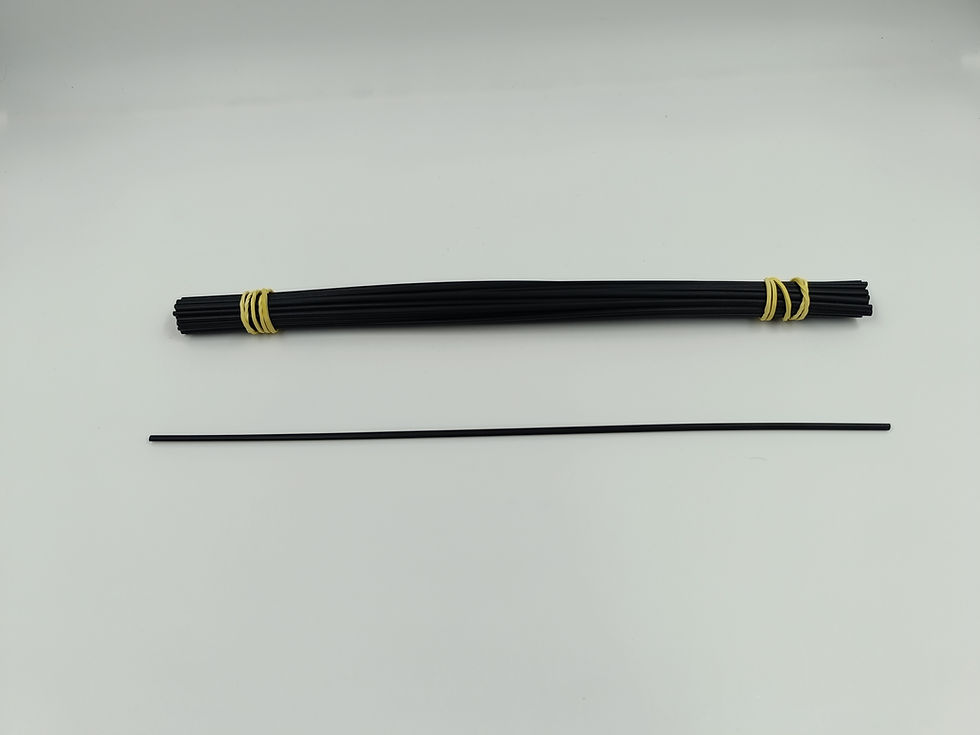 Miniatura: R02-01-03-BK 30 Peças Vareta de solda plástico PP  redonda 3 mm diâm, cor preto