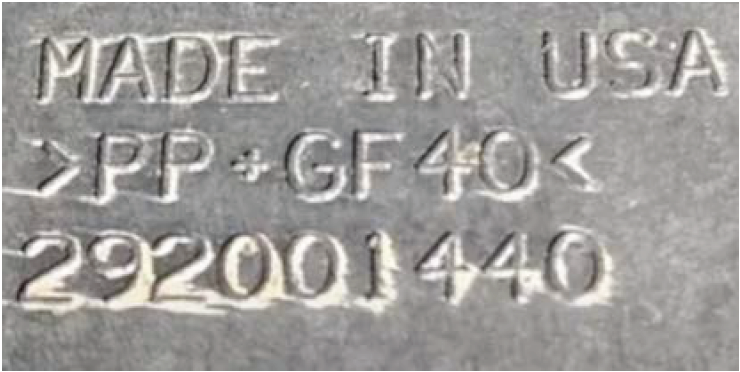 Thumbnail: Amostra de Peça PP com reforço de fibra de vidro