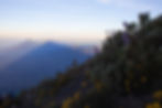 View from Acatenango on Lake Atitlán with surrounding volcanoes