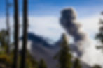 Volcan Fuego erupting with a cloud of smoke and ash