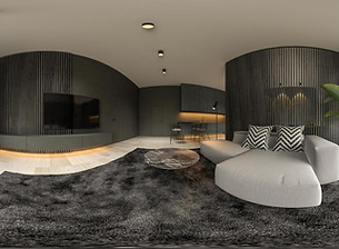360-panorama-view-of-a-black-minimalist-interior-of-a-modern-home-in-3d-rendering-free-pho