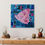 Thumbnail: abstract illustration of a pink butterfly on a blue background patterned