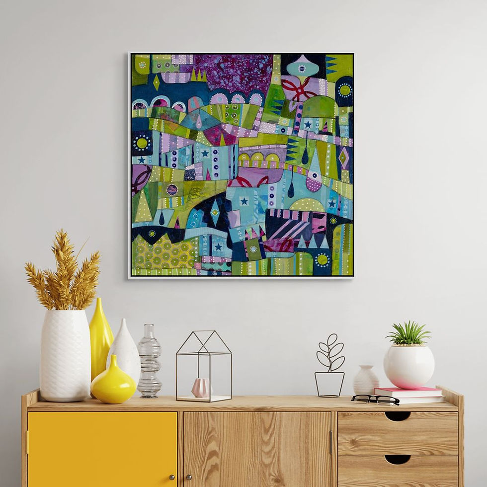Thumbnail: abstract landscape art print on canvas
