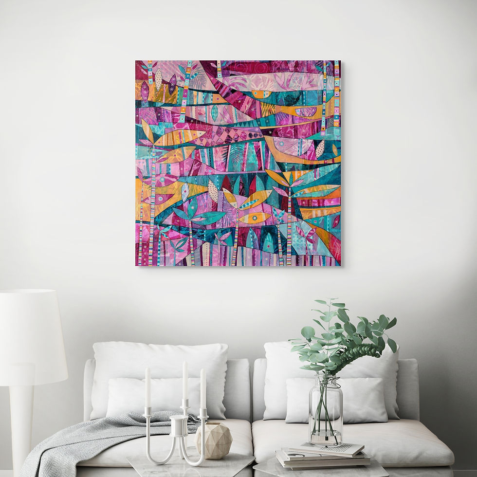 Thumbnail: abstract landscape art print on canvas