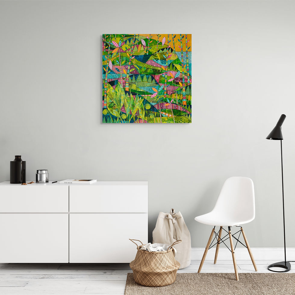 Thumbnail: abstract landscape art print on canvas