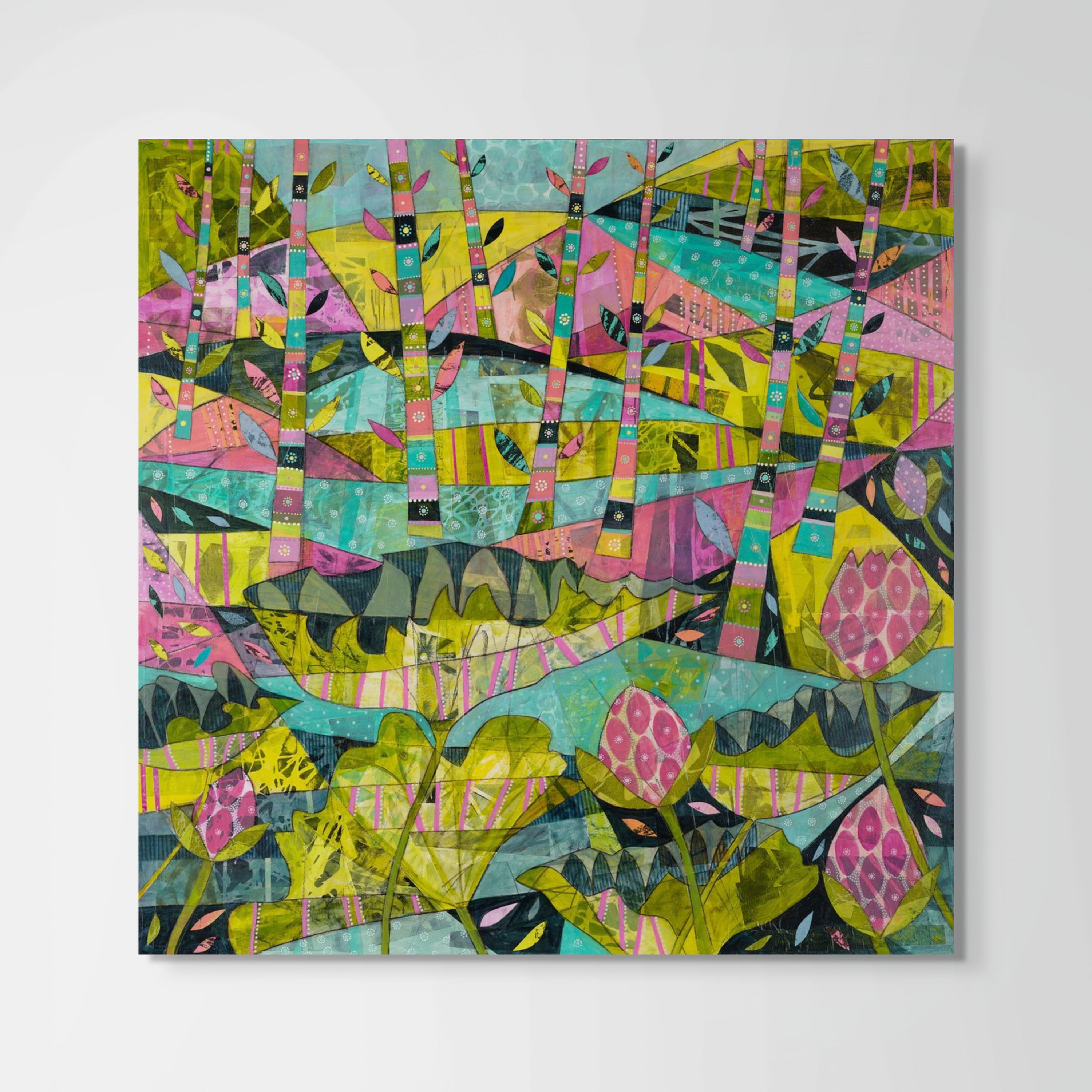 abstract landscape art print on canvas unframed