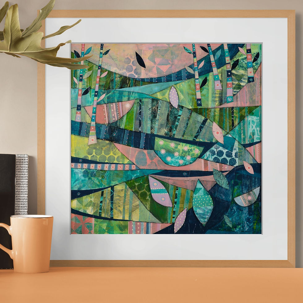 abstract landscape art print on paper unframed