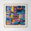 Thumbnail: abstract shapes artwork in bold colours paper framed print in a room scene