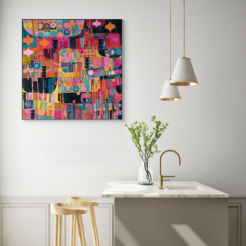 Thumbnail: abstract landscape art print on canvas
