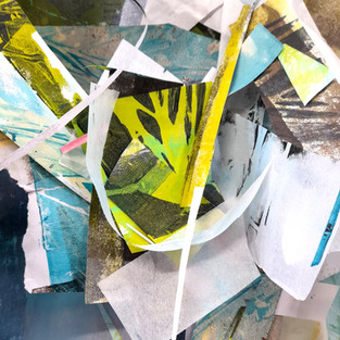 Collage paper scraps