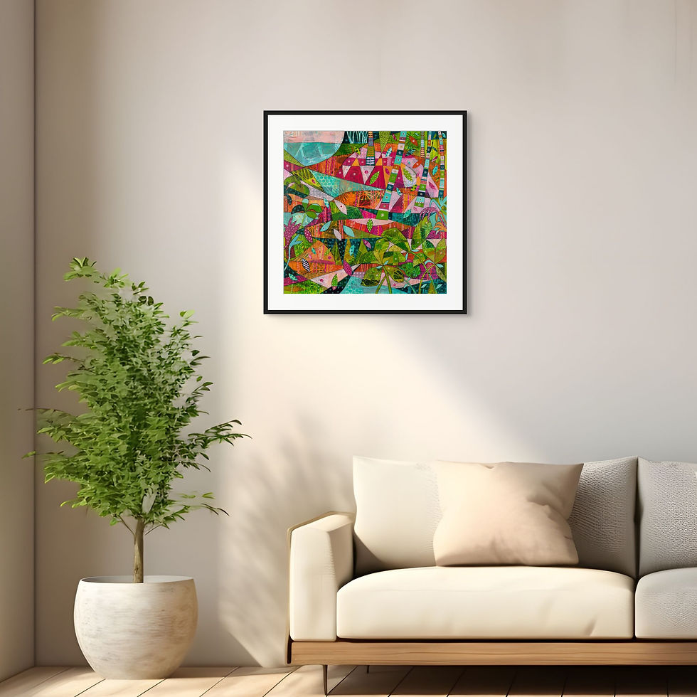 Thumbnail: abstract landscape art print on paper