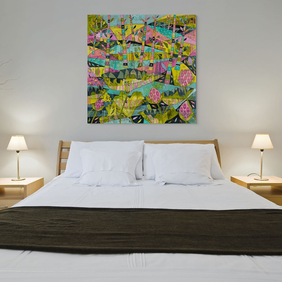 Thumbnail: abstract landscape art print on canvas
