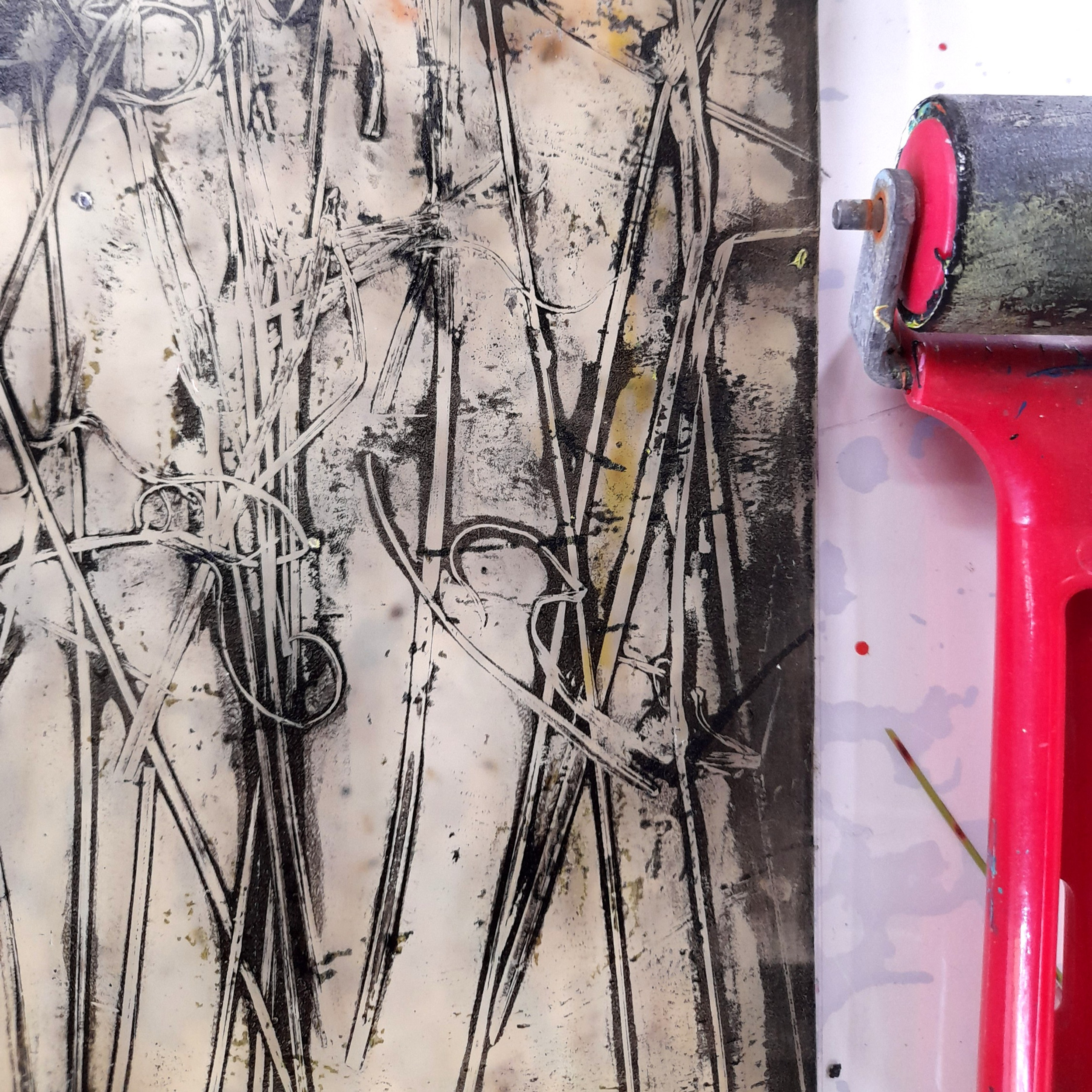 Art VLOG: Organic Weedy Prints on the Gelli Plate |  Let's Talk Art Blog | Charlotte Wensley |  Let's Talk Art Blog | Charlotte Wensley