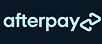 Pale Green afterpay logo on a dark blue background