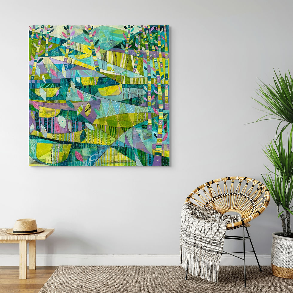 Thumbnail: abstract landscape art print on canvas