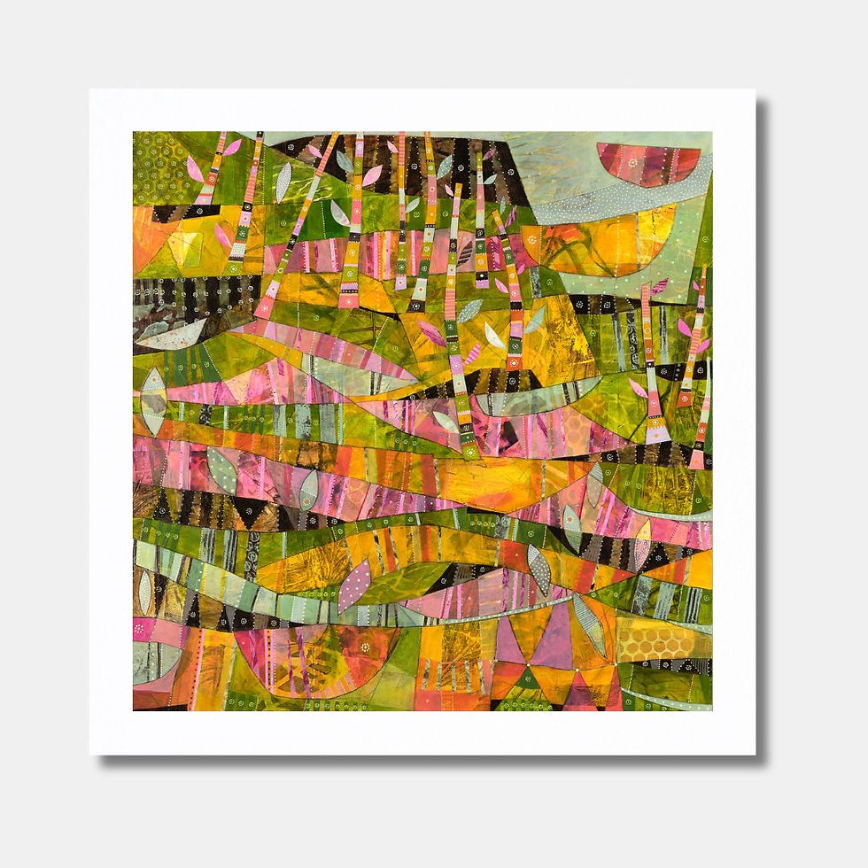 abstract landscape art print on paper