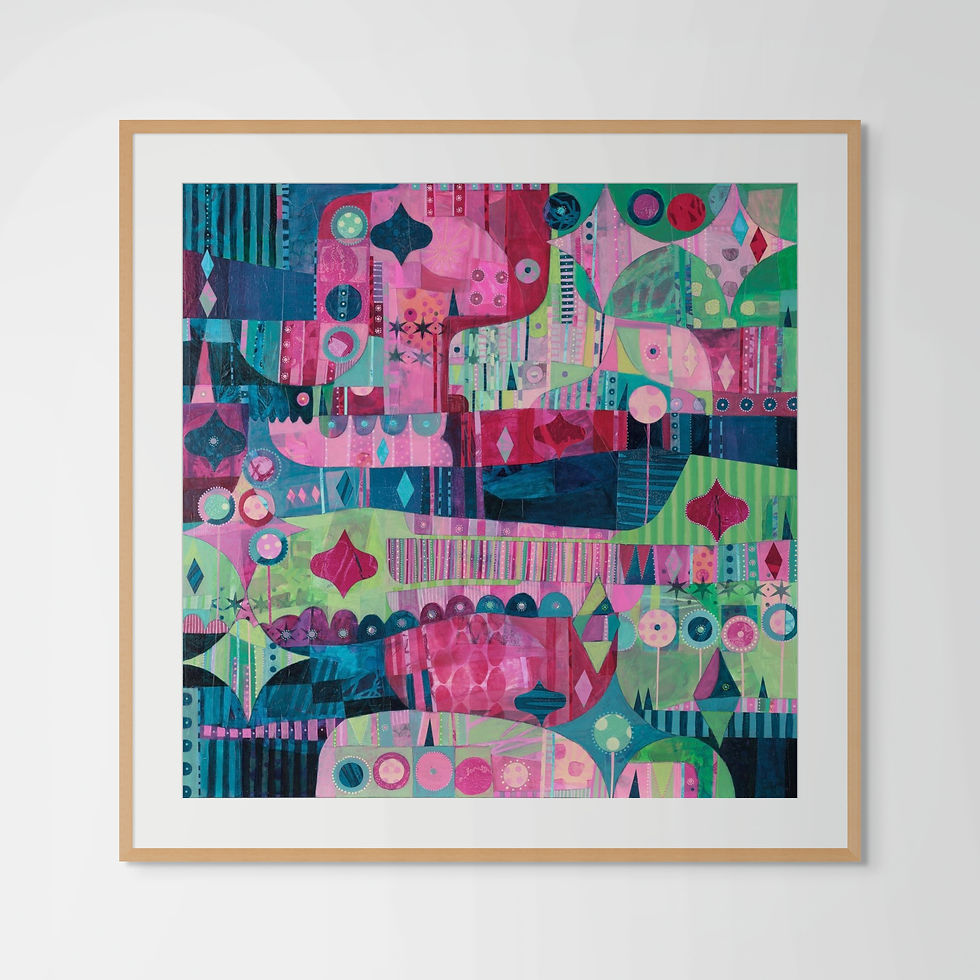 Thumbnail: abstract landscape art print on paper