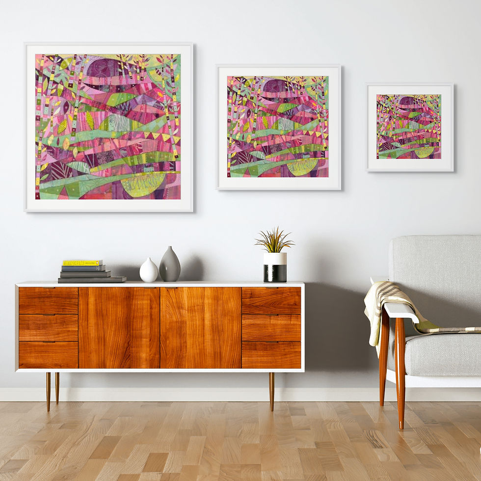Thumbnail: abstract landscape art print on paper