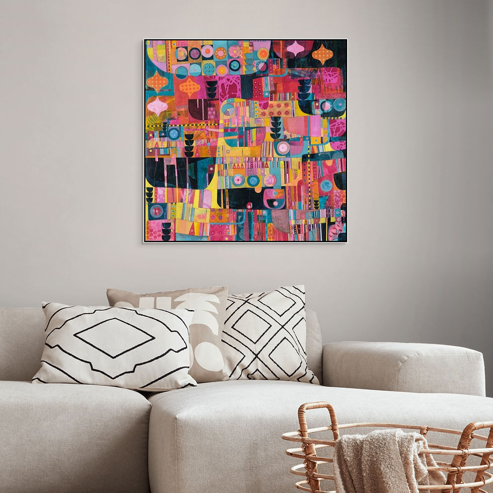 Thumbnail: abstract landscape art print on canvas