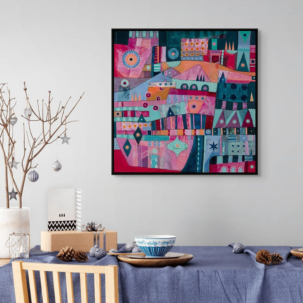 Thumbnail: abstract landscape art print on canvas