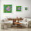 Thumbnail: abstract butterfly art print on paper in green and lilac