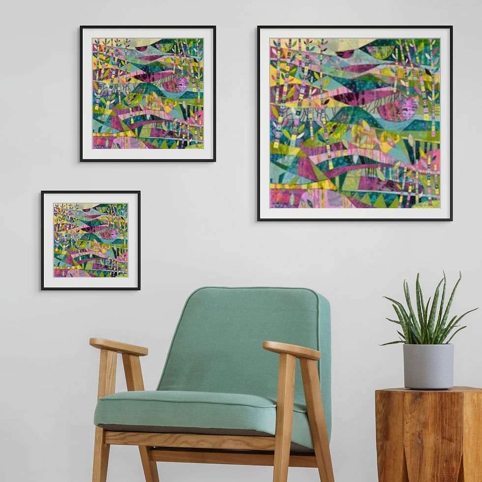 Thumbnail: abstract landscape art print on paper