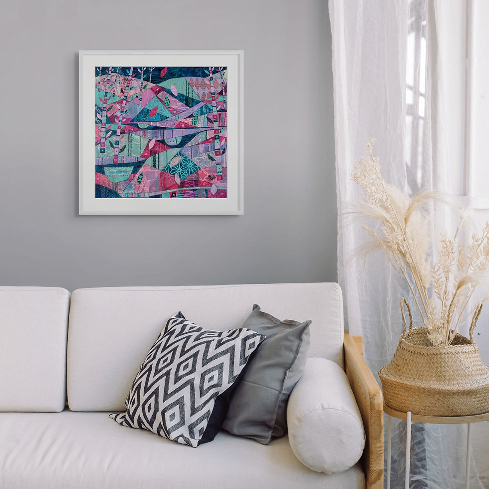 Thumbnail: abstract landscape art print on paper