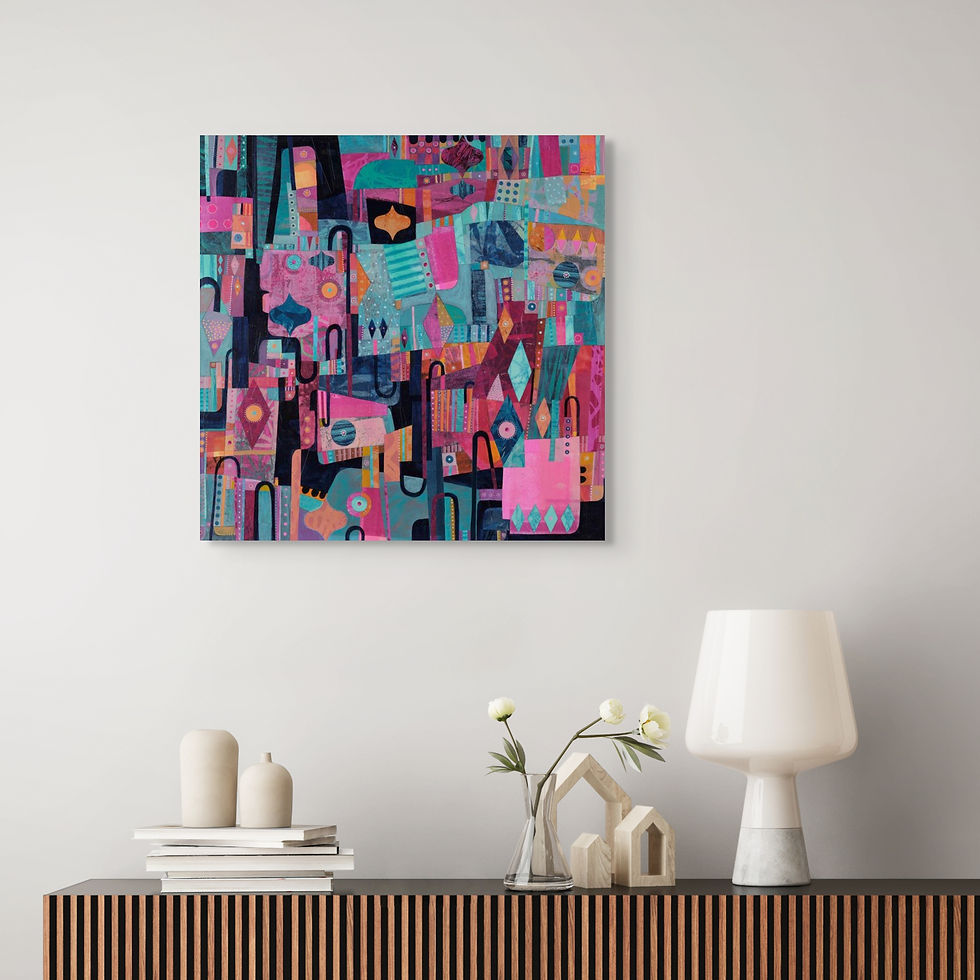 Thumbnail: abstract landscape art print on canvas