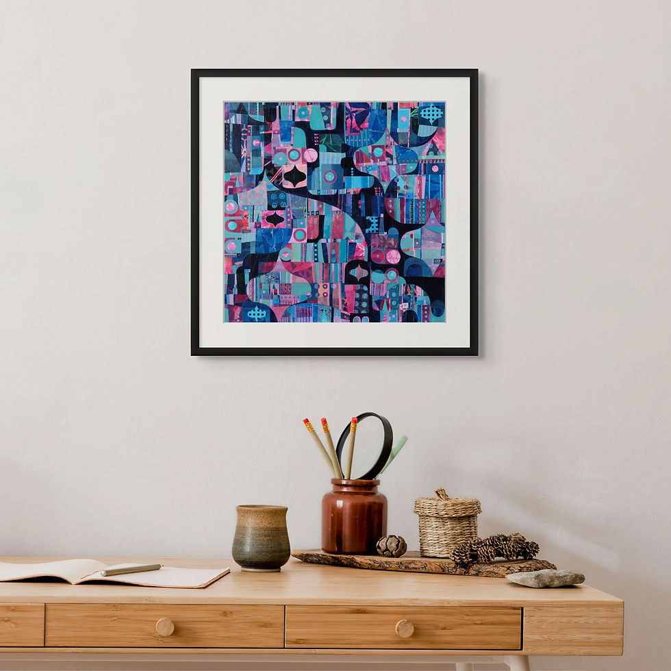 Thumbnail: abstract landscape art print on paper