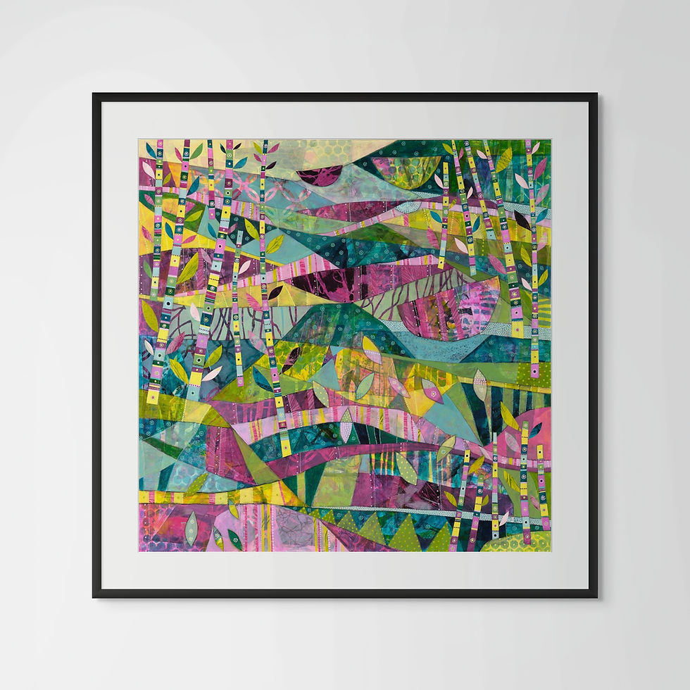 Thumbnail: abstract landscape art print on paper