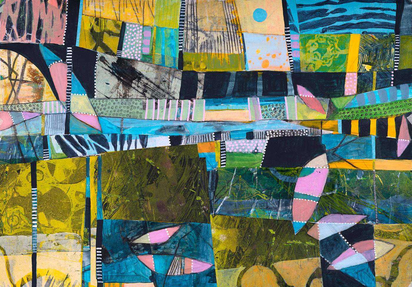 Mixed Media Abstract Painting: Sky Ripples - Work in Progress |  Let's Talk Art Blog | Charlotte Wensley |  Let's Talk Art Blog | Charlotte Wensley