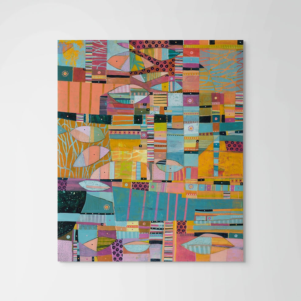 abstract landscape art print on canvas