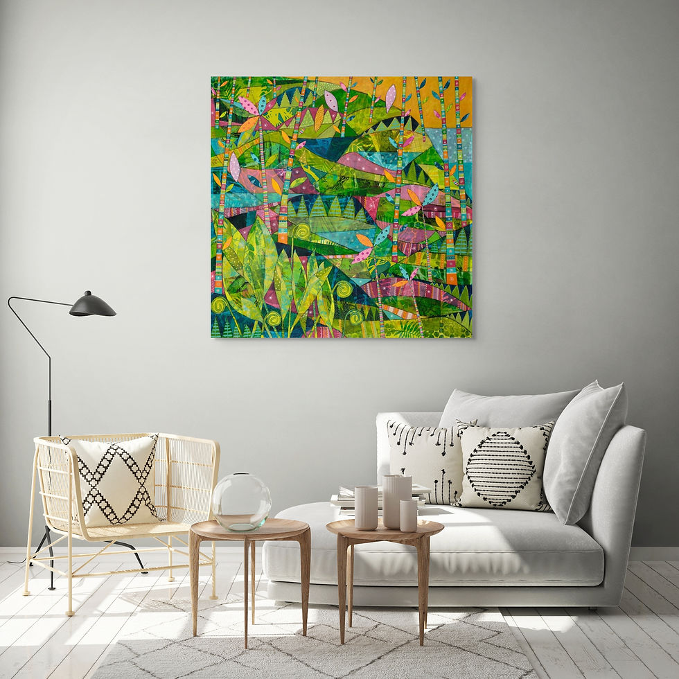 Thumbnail: abstract landscape art print on canvas
