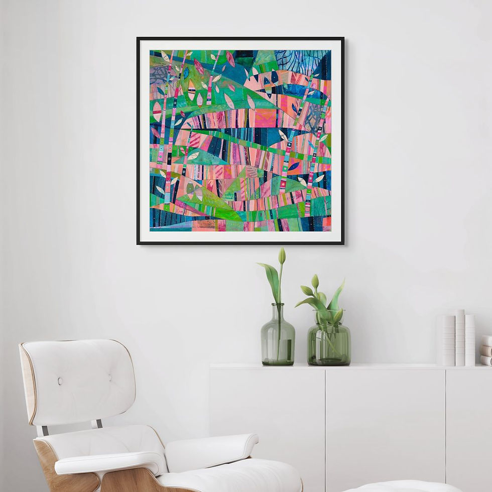 Thumbnail: abstract landscape art print on paper