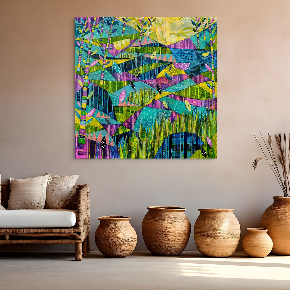 Thumbnail: abstract landscape art print on canvas