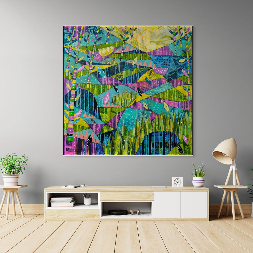 Thumbnail: abstract landscape art print on canvas