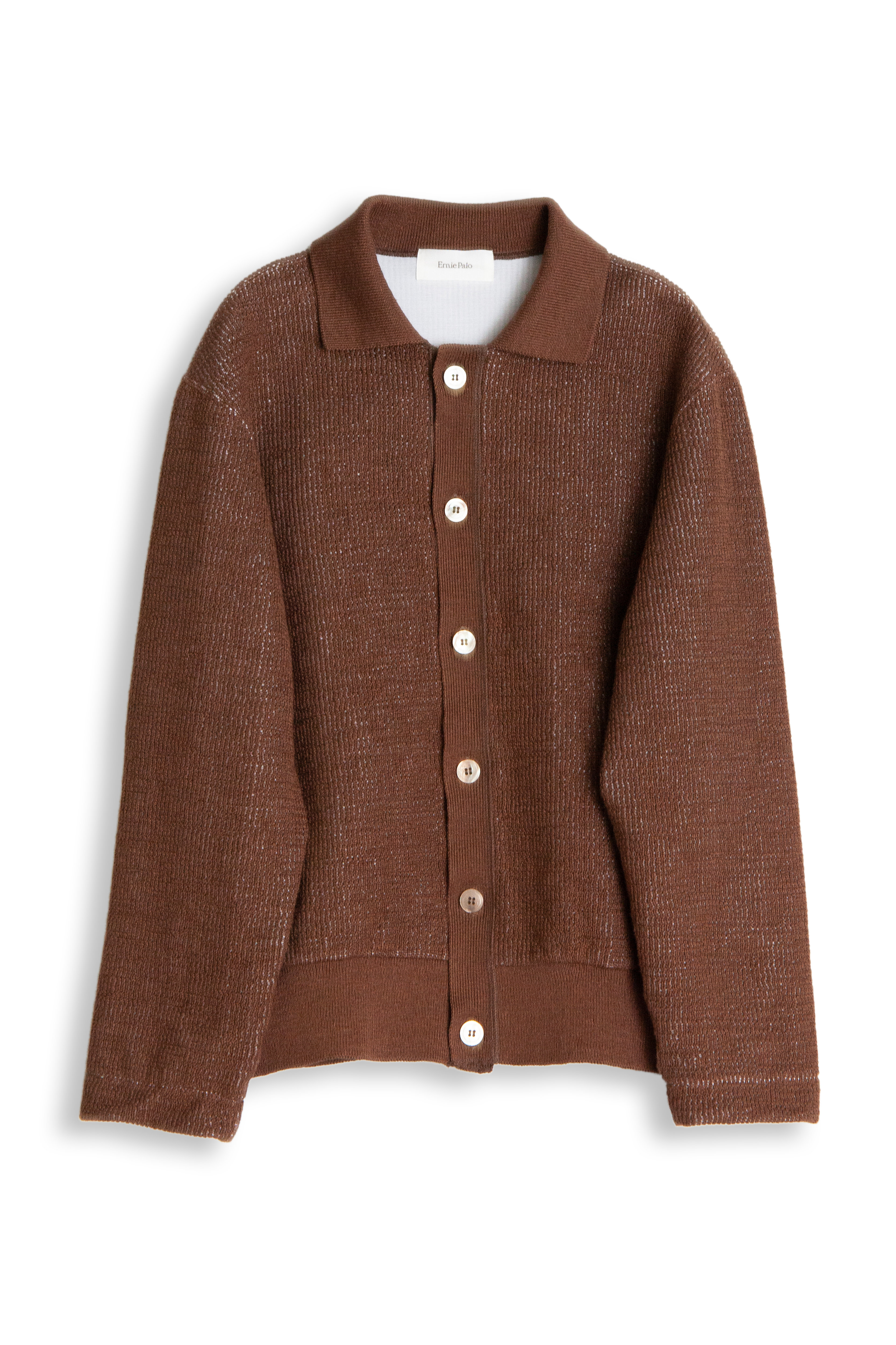 Ernie Palo ; Rib Collar Cardigan | esdepartment