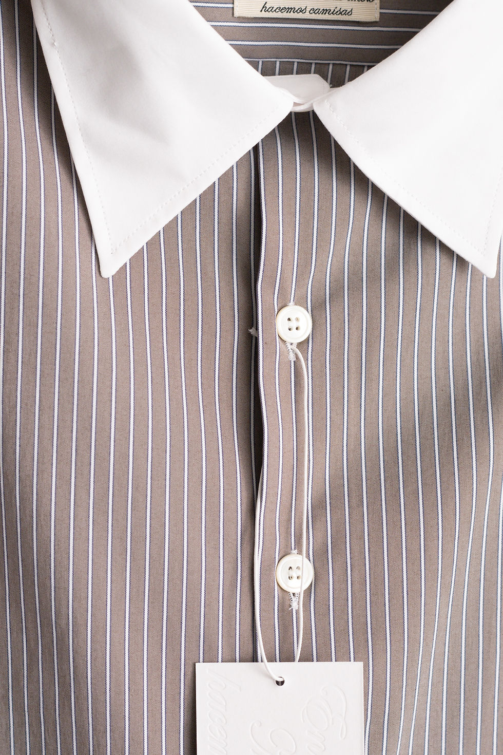 Thumbnail: CAMISAS MANOLO ; Grey and white stripe cleric shirt