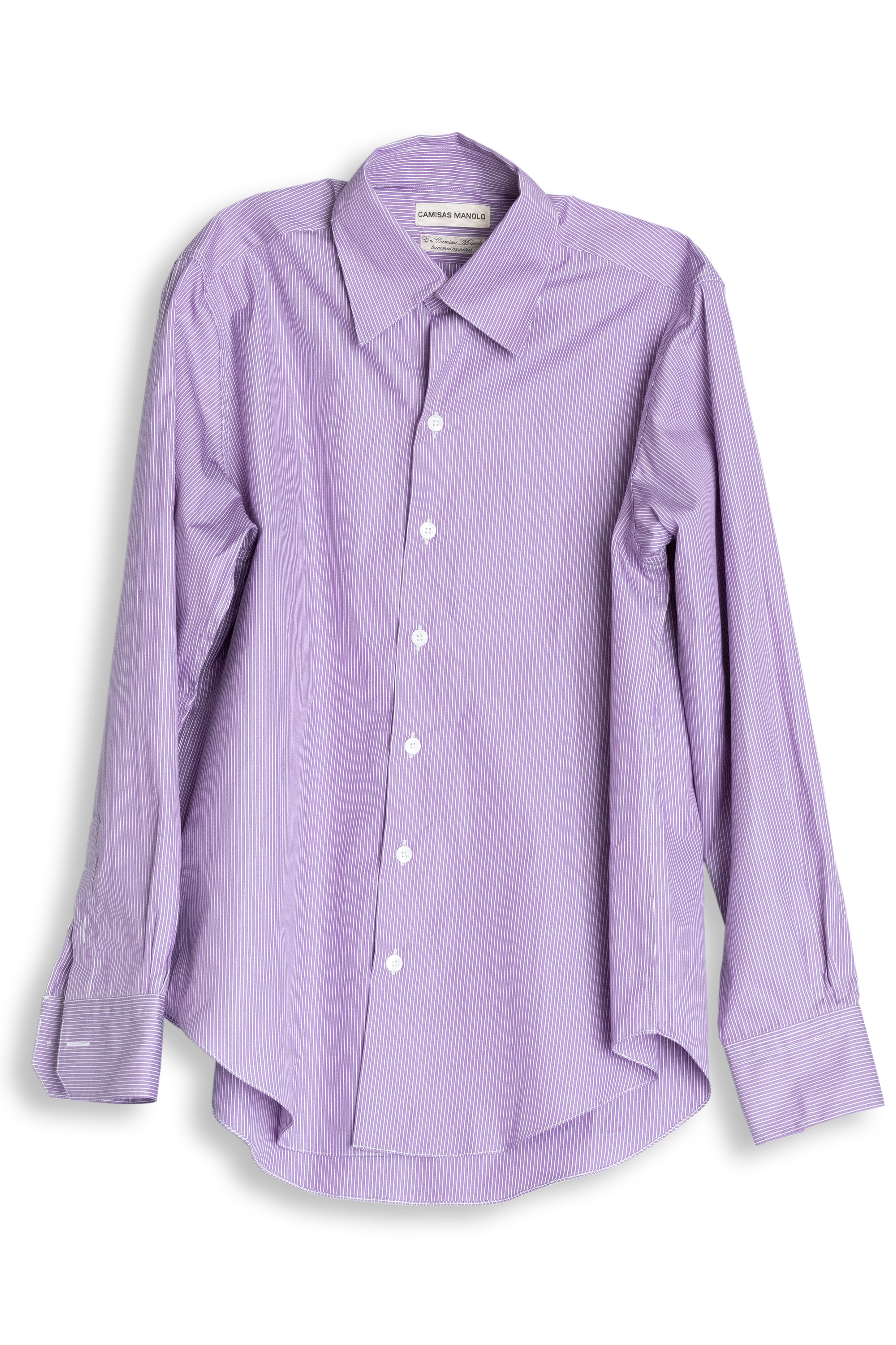 CAMISAS MANOLO ; purple stripe shirt