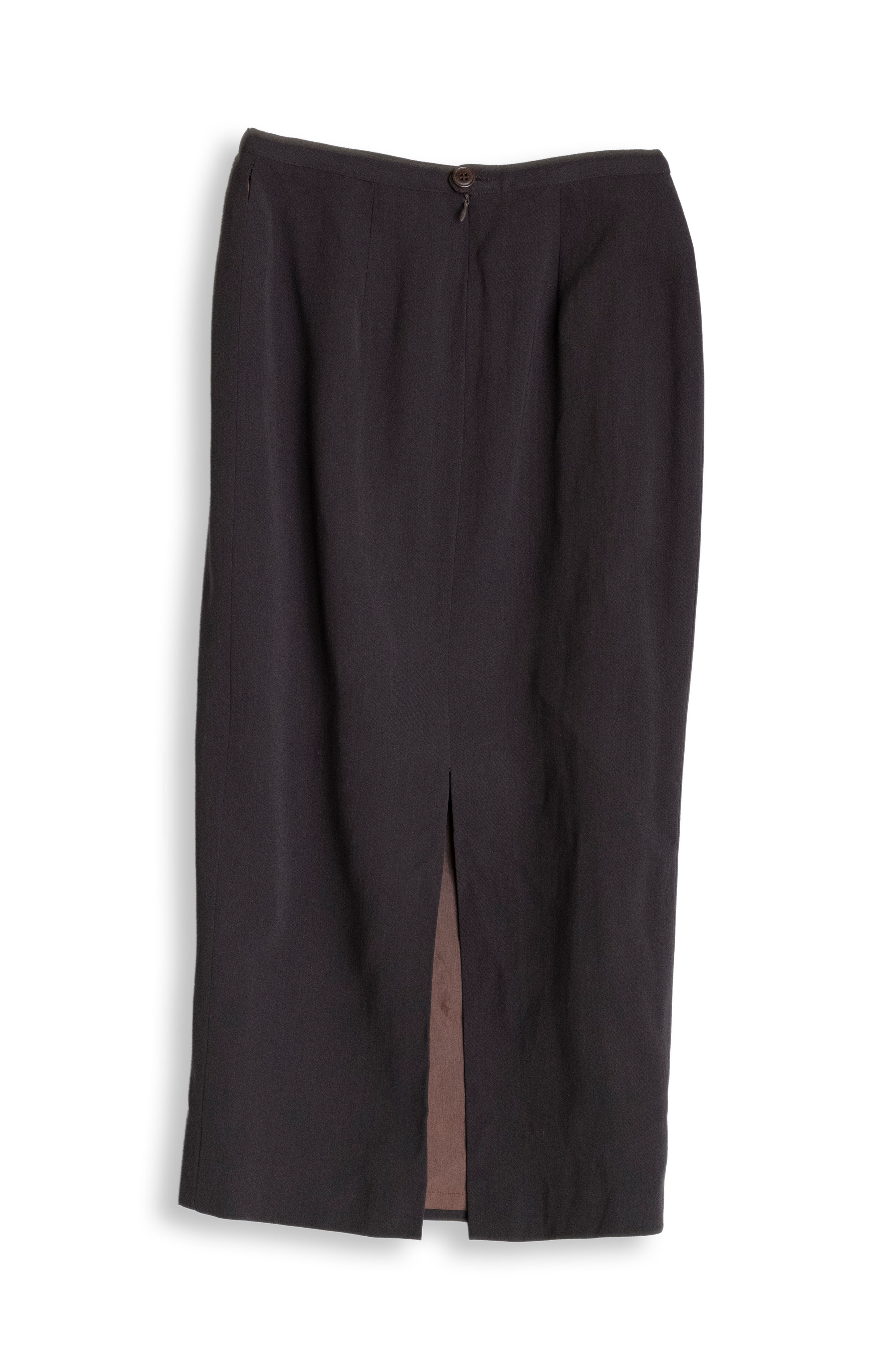 Virgin wool and rayon skirt