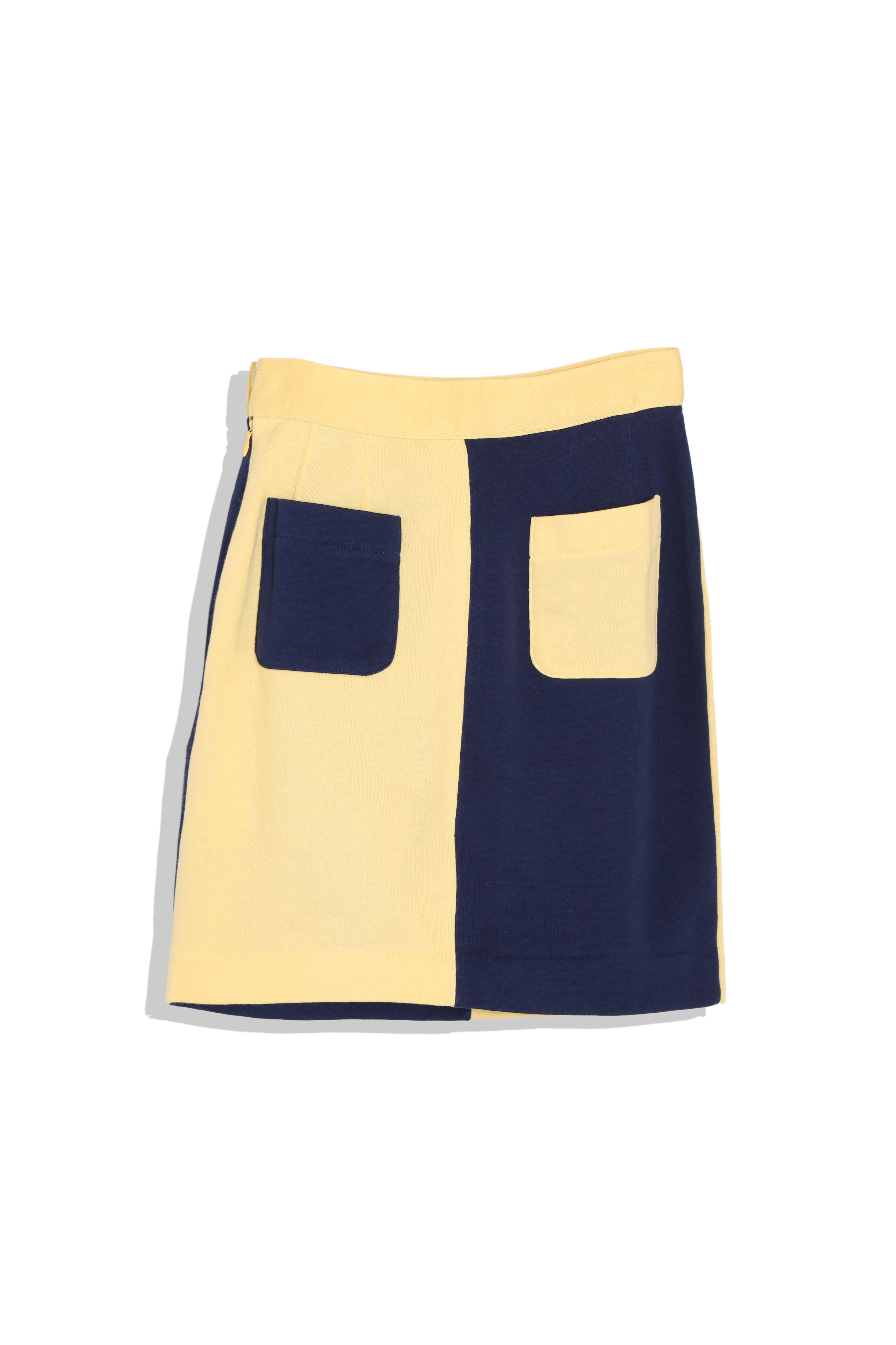 bi-colored mini skirt