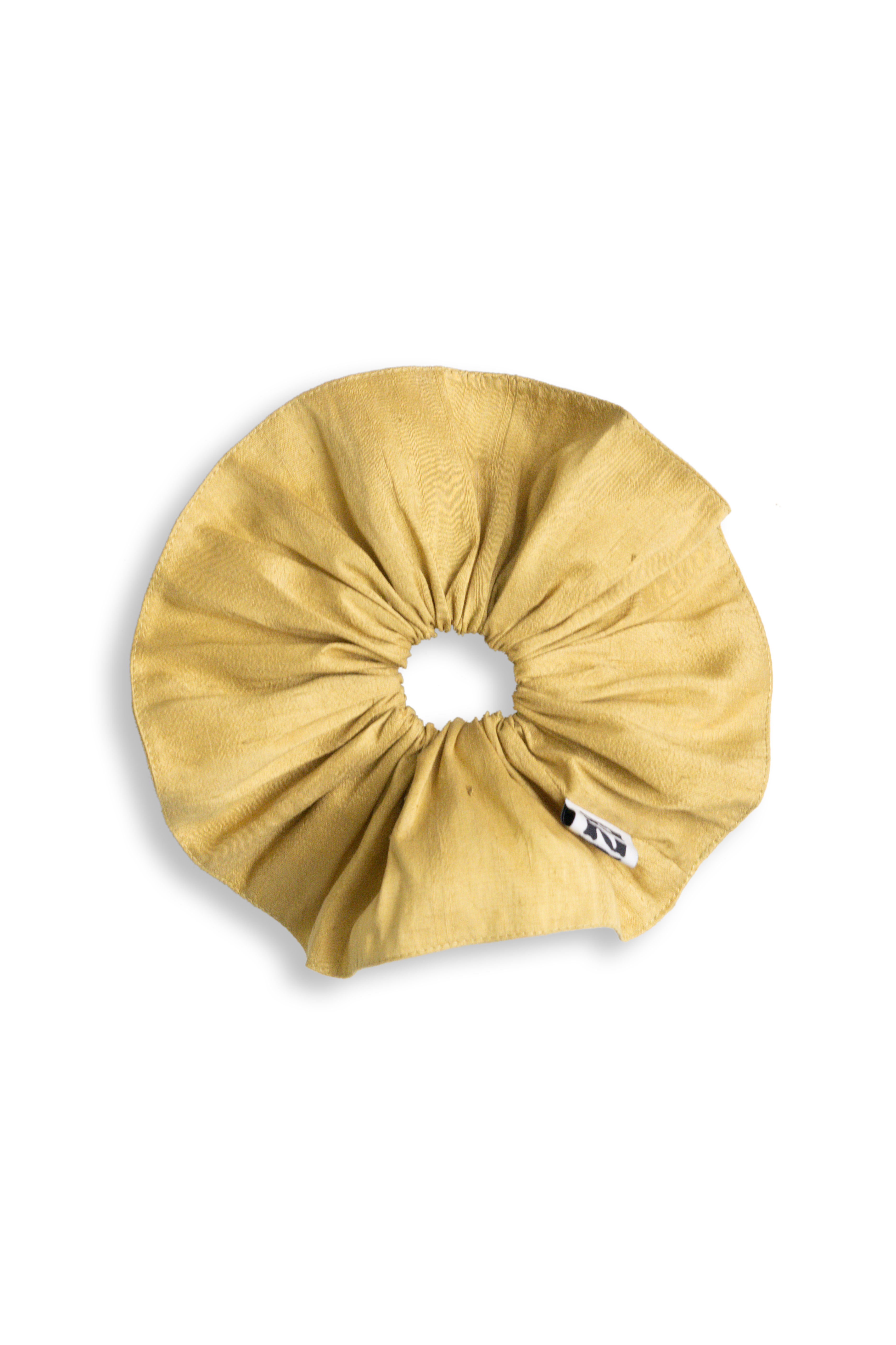 AZUR ; Raw Silk Scrunchie (Pistachio)