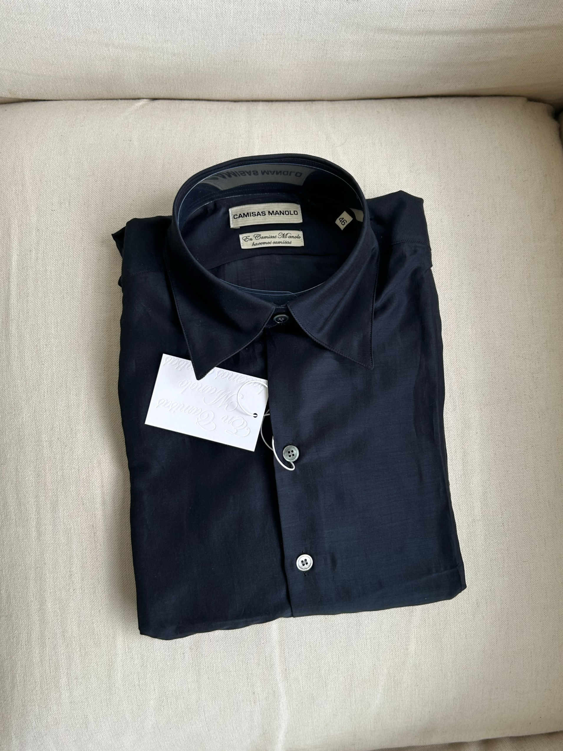 CAMISAS MANOLO ; Navy normal shirt